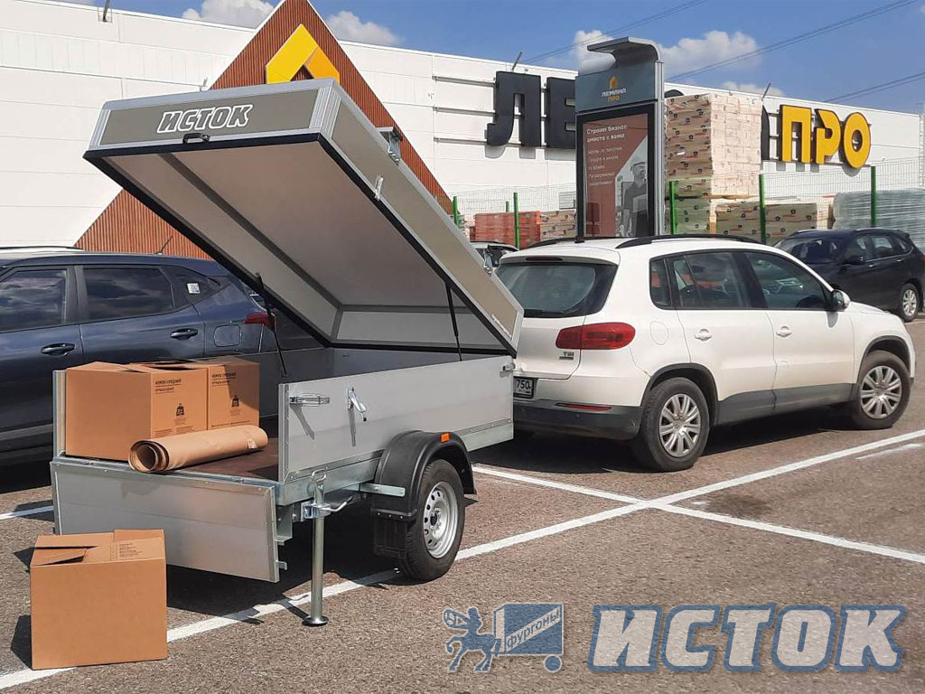 Legkovoj Pritsep S Alyuminievymi Bortami I Kryshkoj 6